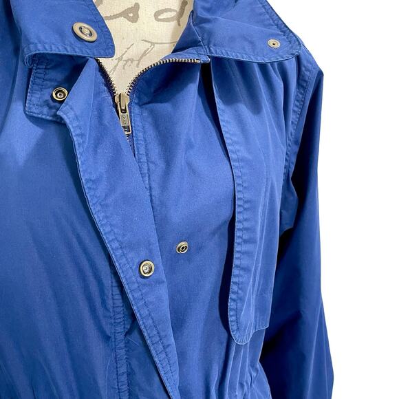 Vintage 90s Women's Pacific Trail Blue Windbreaker Rain Jacket Full Zip - Small - Picture 3 of 11